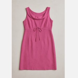 Vintage Jessica Howard Womens Sleeveless Bow Sheath Mini Dress Pink Size 10P